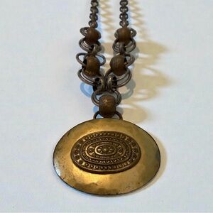 Vintage ‘80s Rare Collectible Majorie BAER S.F. Artisan Boho Pendant Necklace